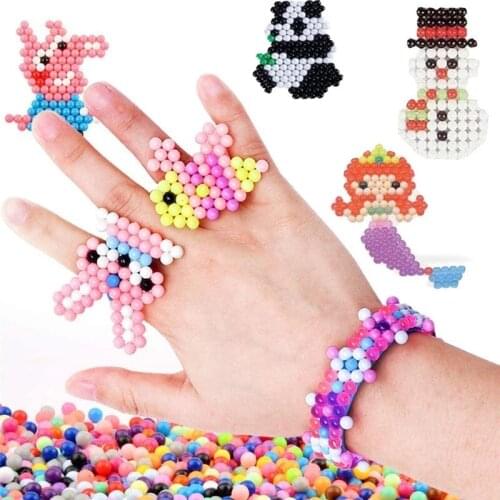 Refill Beads Puzzle Crystal DIY Water Spray Beads Set Ball Games 3D Handmade Magic Educational Toys Accessories For Children