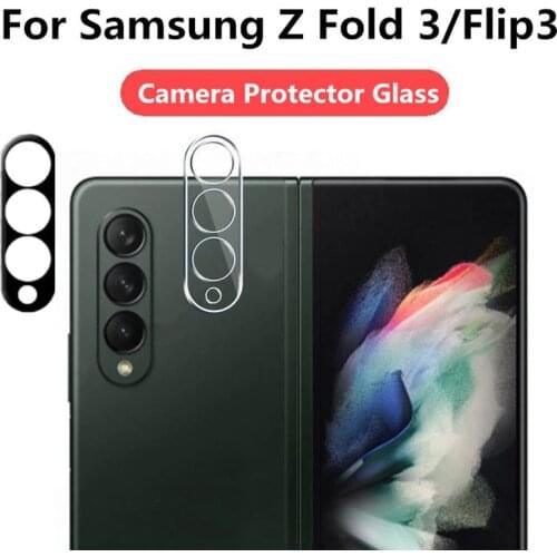 3D Full Cover Camera Film For Samsung Galaxy Z Fold 3 2 Flip3 S21 Ultra 5G Flip Lens Tempered Glass Protector Protective Guard