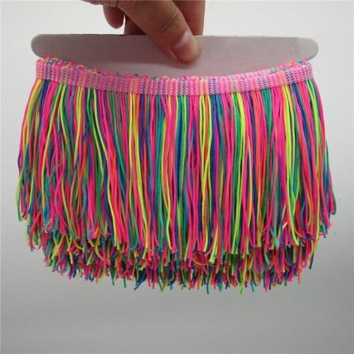 10 metros/lot 10cm Fringe Lace Tassel Polyester Lace Trim Ribbon Sew Latin Dress Stage Garment Curtain DIY Sewing Accessories