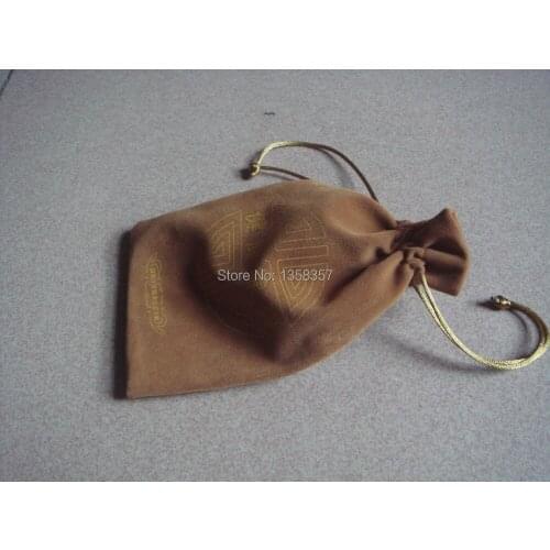 100pcs high quality velvet jewelry drawstring bags custom 10*12cm gift bags with 1 color printing and include ePacket shipping