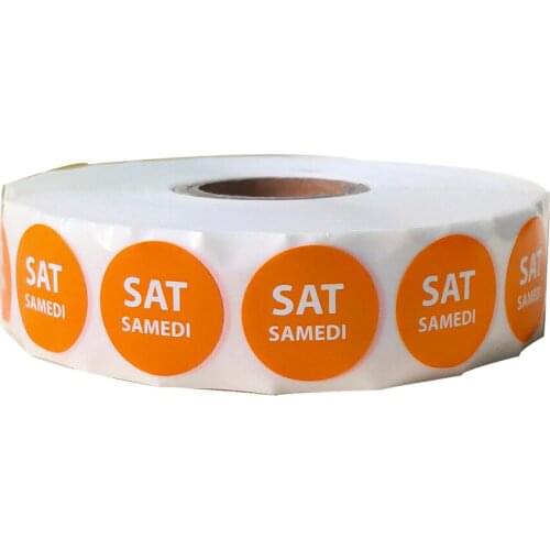 2000 Labels Round Food Safety Permanent Adhesive 3/4 Inch Label Srickers HYDS-PLR34-SAT