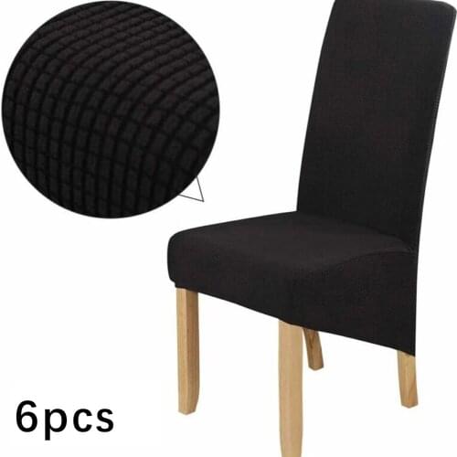 4/6x High Back Chair Cover Elastic Stretch Seat Cover For Dinning Hotel Banquet Home, Kitchen, Bedroom, Living Room Decoration