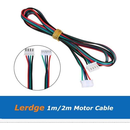 4pcs/lot Lerdge 1m/2m XH2.54 4pin-6pin Motor Cable With DuPont Line White Terminal For 3D Printer Parts