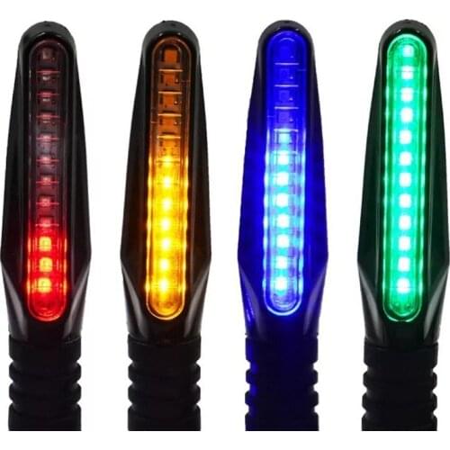 4Pc 12V Universal Motorcycle LED Turn Signals Lights Blinker Bendable Flashing Lights Indicator For Honda Yamaha Kawasaki Suzuki