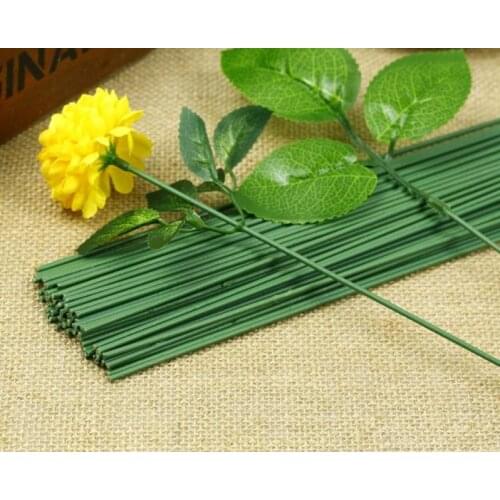 50pcs Holding wire Artificial Flower Stem DIY Simulation Branch bar accessories Leaf Scape forWedding Wreath Decoration Material