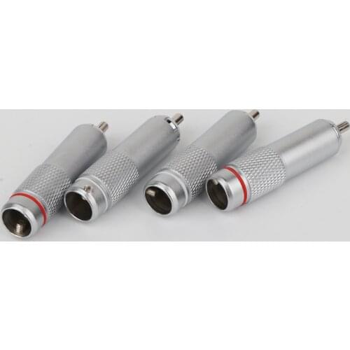 8PCS OCC Rhodium Plated Audio HIFI RCA Welding Connectors AV Terminal Connector Plug Jack Accommodates Cable 9MM