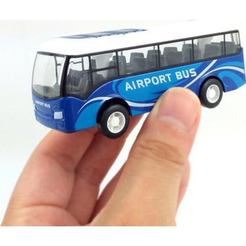 Alloy Toy Car Airport Bus Metal Pullback Toy Car Bus Bus Childrens Educational Kids Gift Sand Table Model Birthday Present