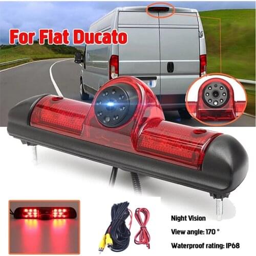 CCD Car Brake Light Reverse Camera For Citroen JUMPER III FIAT DUCATO X250 Peugeot BOXER III LED Light Parking Rear View Camera
