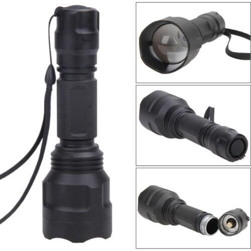 Portable Waterproof Zoomable Function 38mm Lens 850nm IR Infrared LED Flashlight Torch for Night Vision Camera and Camcorder New