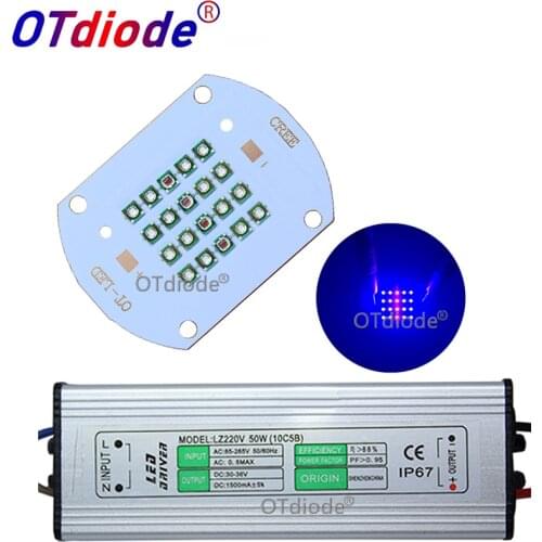 Hydroponice CREE 50W 60W COB led Plant Grow Light Chip XPE Royal Blue 450nm+Deep Red 660nm For indoor planting fill light