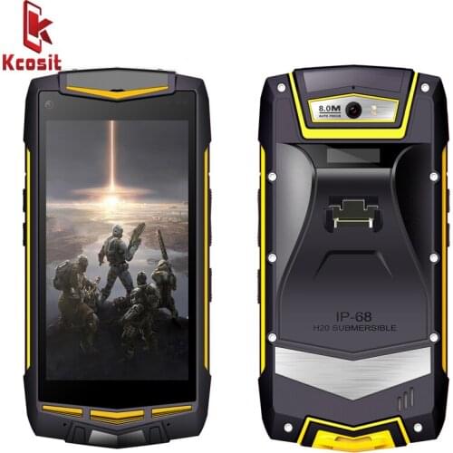 China Handheld Data Collector PDA Terminal Kcosit V2 2D Laser Barcode Scanner Android 5.1 IP67 Waterproof Scanning 5" TYPE-C USB