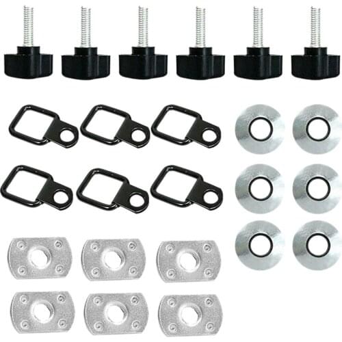 Hardtop Quick Removal Thumb Screw D-Rings Kit for Jeep Wrangler CJ YJ TJ JK JKU