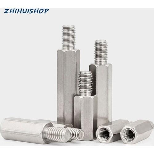 M2 M2.5 M3 M4 M5 304 Stainless Steel Hex Female Standoff male spacer hexagon pwb motherboard mounting column stud