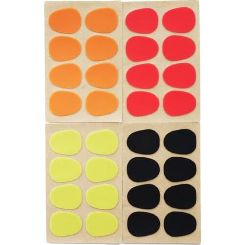 32 Pcs/set Saxophone Mouthpiece Pads Universal Silicone 0.5mm 4 Colors Mouthpiece Pads Woodwind Instrument Saxophone Accessories