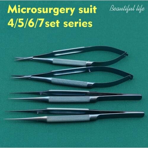 Ophthalmic microsurgical instruments 14/16/18cm scissors Needle holders tweezerssurgical tool Animal experimental tools
