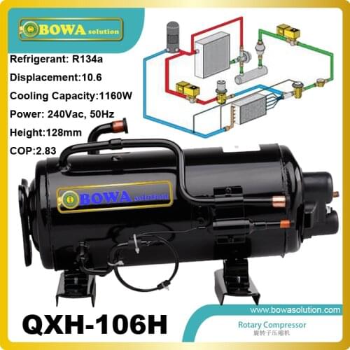 1160W Cooling capacity freon compressor (R134a) installed in air dryer machine