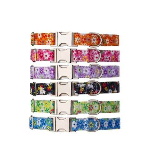 Zinc alloy personalized laser collar Adjustable Dog Collar Small Large Dogs Collars Custom Free Engraved Name Dogs Collars