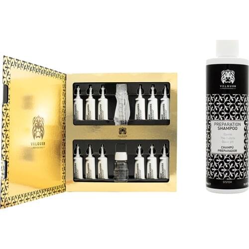 Valquer Professional Hair Treatment Pack (SBS) + 300 ml prep shampoo. For damaged hair