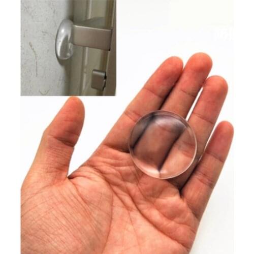 Transparent Door Stoppers Handle Round Bumper Protection Plug Non-slip Stickers Security PU Waterable Wall Safety Shock Absorber