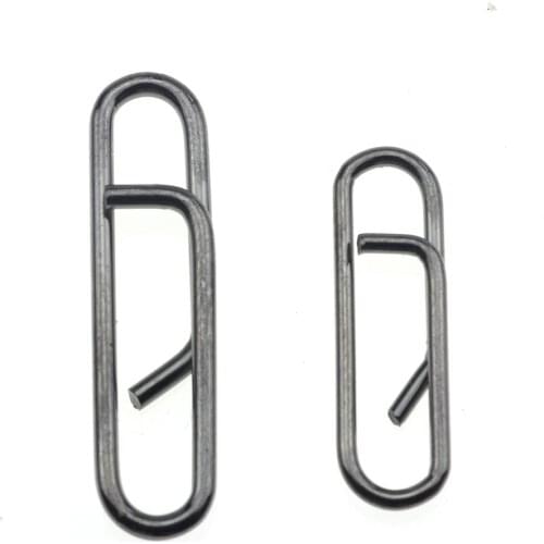 Rompin 50pcs/bag Powerful Stainless steel fast link clip quick change lead clips Fishing Snap Fishing Clip Interlock Tackle