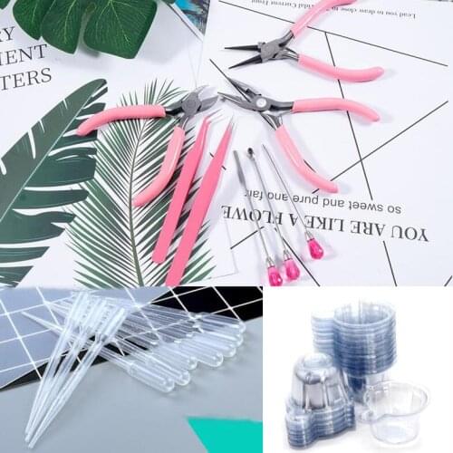 Diy Jewelry Making Pliers Tweezers Tool for Disposable Transfer Pipettes Silicone Mold Uv Epoxy Resin Craft Jewelry Making