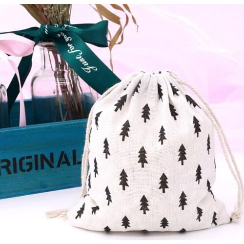 New Fashion 14*16cm 5Pcs/Lot cute Cotton Bags For Jewelry Packaging Jewelry Earrings Display Drawstring Pouch free shipping