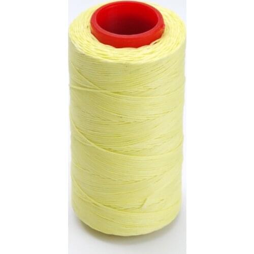 Light Yellow 250 Meter 1mm Flat Waxed Wax Thread Cord Sewing Craft for DIY Leather Hand Stitching 5