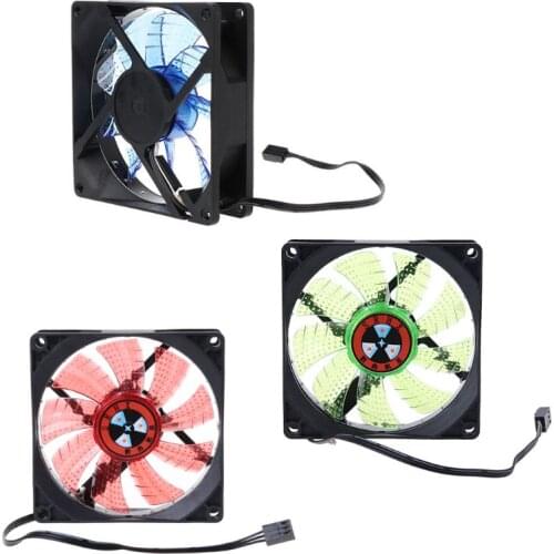LED Light 3 pin 90mm PC Desktop Computer Case Cooling Cooler Fan Low Noise 9025 dropship
