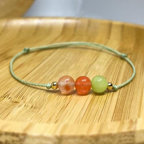 Women Crystal Summer Bracelets Handmade Rope Jewelry Sweet Natural Stones Beads Decoration Accessories Gift to Girlfriend