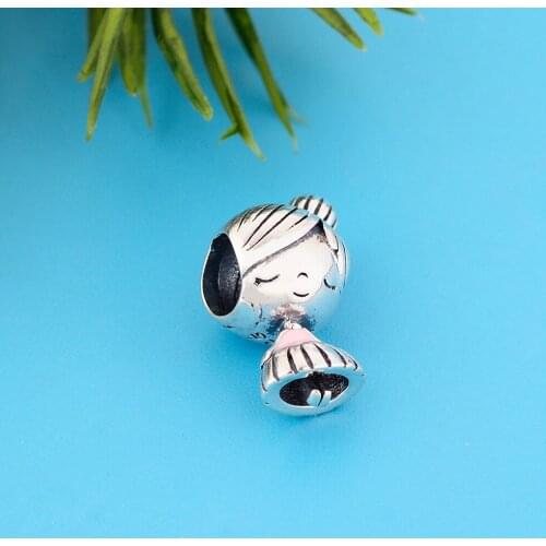 Fit Original Pandora Charm Bracelet Authentic 925 Sterling Silver Boy & Beautiful Girl Bead For Making Women Berloque 2021 New
