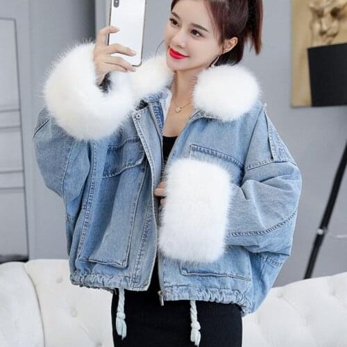 Winter Hot Sales Cotton Long Sleeve Women Coat Lapel Warm Loose Pure Color Thick Commuting Coat