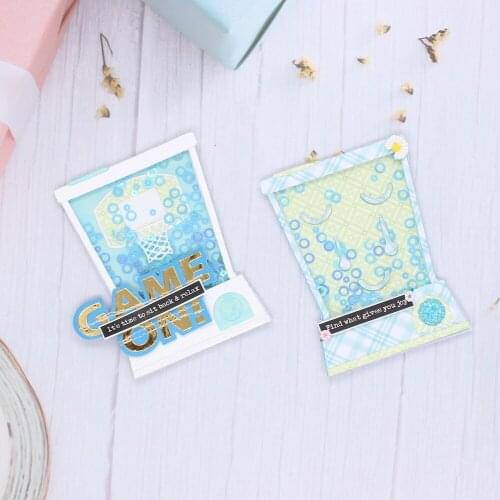 ZLDECOR 80s Waterful Game Shaker Metal Cutting Dies Stencils for DIY Scrapbooking Decorative Embossing DIY Paper Cards