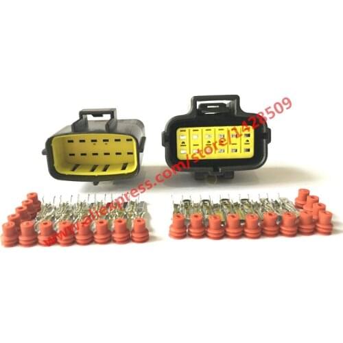 10 Sets 12 Pin Female Male Denso 174661-2/184058-1 368537-1 Waterproof Automotive Electrical Gear-shift Sensor Connector Plug