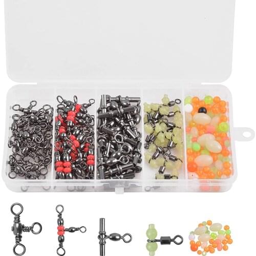 120Pcs Brass Fishing Connector Rolling Swivel 3 Way connectors string hook rig tackle for fishing rigs accessories