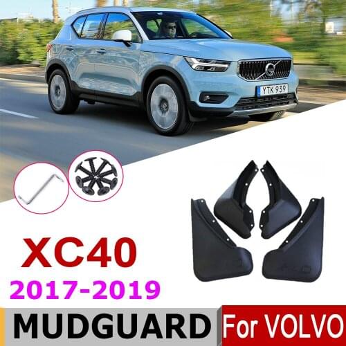 4PCS Mudguards For Volvo XC40 2019 2018 2017 Molded Mud Flaps Flaps Splash Guards Fender Car Mudflaps Front Rear