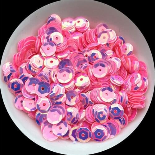 720pcs(10g) 6mm Pink Sequin With Gold Undertone Shiny Round Cup Loose Sequins Paillettes Sewing Wedding craft Lady DIY Arts