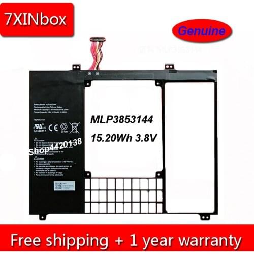 7XINbox 15.20Wh 4000mAh 3.8V Genuine MLP3853144 Laptop Battery For McNair MLP3853144 1ICP4/54/144 Series Tablet