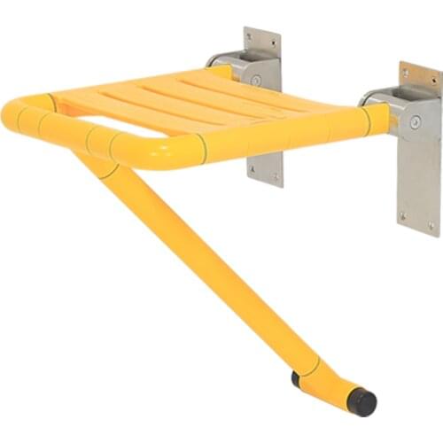 Bathroom white wall mounted folding shower chair