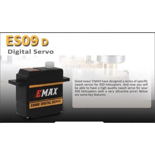 Free Shipping EMAX(6Packs/Lot) ES09D Digital Servo Special Swash RC Servo For 450 Helicopter /Hobby Plane
