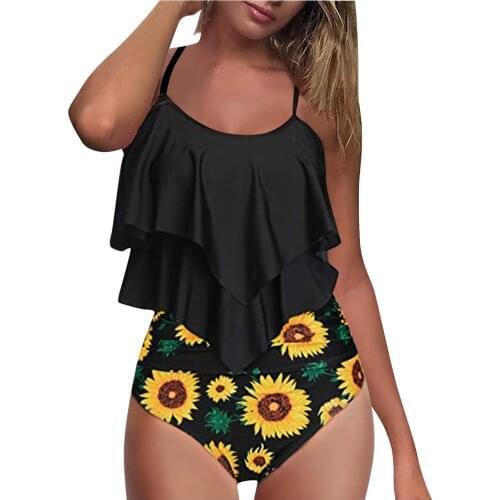 Bikini 2020 Brazilian Bikini Set Swimwear Women Sexy High Breast Halter Lace Up Swimsuit Bikini Sets Bathing Suit Bather