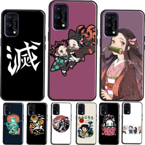 Demon Slayer Kimetsu no Yaiba Case Cover For Realme Q3 Pro 6 7 8 Pro C3 C21 GT Neo Coque For OnePlus 9R 8T Nord 8 9 Pro