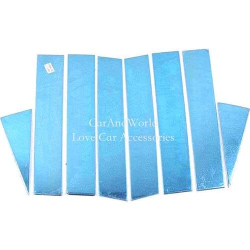 For Nissan X-trail T31 2008-2013 Stainless Steel Car Door Glass Window Pillar Frame Cover Middle Column Garnish Trim Accessories