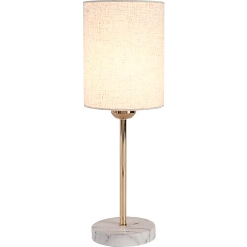 Europe Table Lamp With Cloth Lampshade For Bedroom Bedside White Black Table Reading Lights Modern Living Room Lighting