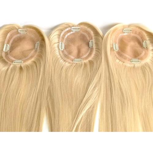 Hstonir Toupee Hair For Women Human Hair Topper Toupee 613 Closure Wig Kosher European Remy Hair Top Piece TP04