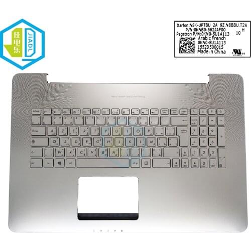 Laptop backlit keyboard palmrest pc for Asus Vivobook N752 N752V N752VX AF AR CS HU RU qwerty keyboards silver C cover NSK-UPTBU