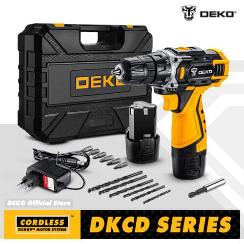 DEKO New DKCD12/16/20V Electric Screwdriver Mini Wireless Power Driver DC Lithium-Ion Battery Home DIY Keyless