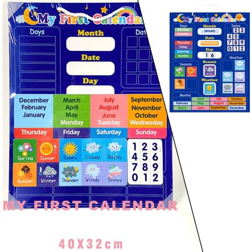 Circle Time Center Calendar Cards Classroom Pocket Charts My First Calendar