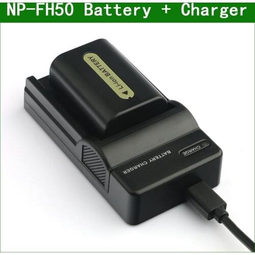 LANFULANG NP-FH50 NP FH50 Camera Digital Battery + Charger For Sony NP-FH30 NP-FH40 NP-FH60 NP-FH70 NP-FH100 DCR-SR35 DCR-SR42
