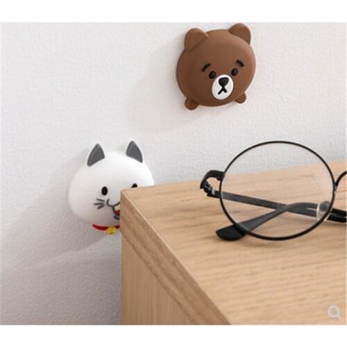 Cute Wall Pad Anti-collision Strong Wall Stickers for Home Wall Protector Crash Pad Door Knob Handle Rubber Guard Self Adhesive