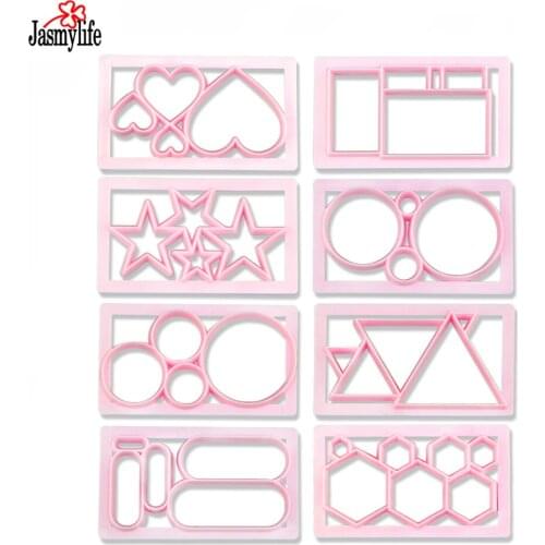 Polygon Cookie Cutter Plastic Biscuit Mold Fondant Cookie Mold DIY Cake Decorating Tools Baking Cake Decor Cutting Dies Mold